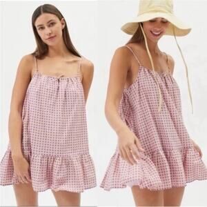 Urban Outfitters Nova Gingham‎ Babydoll Mini Dress L